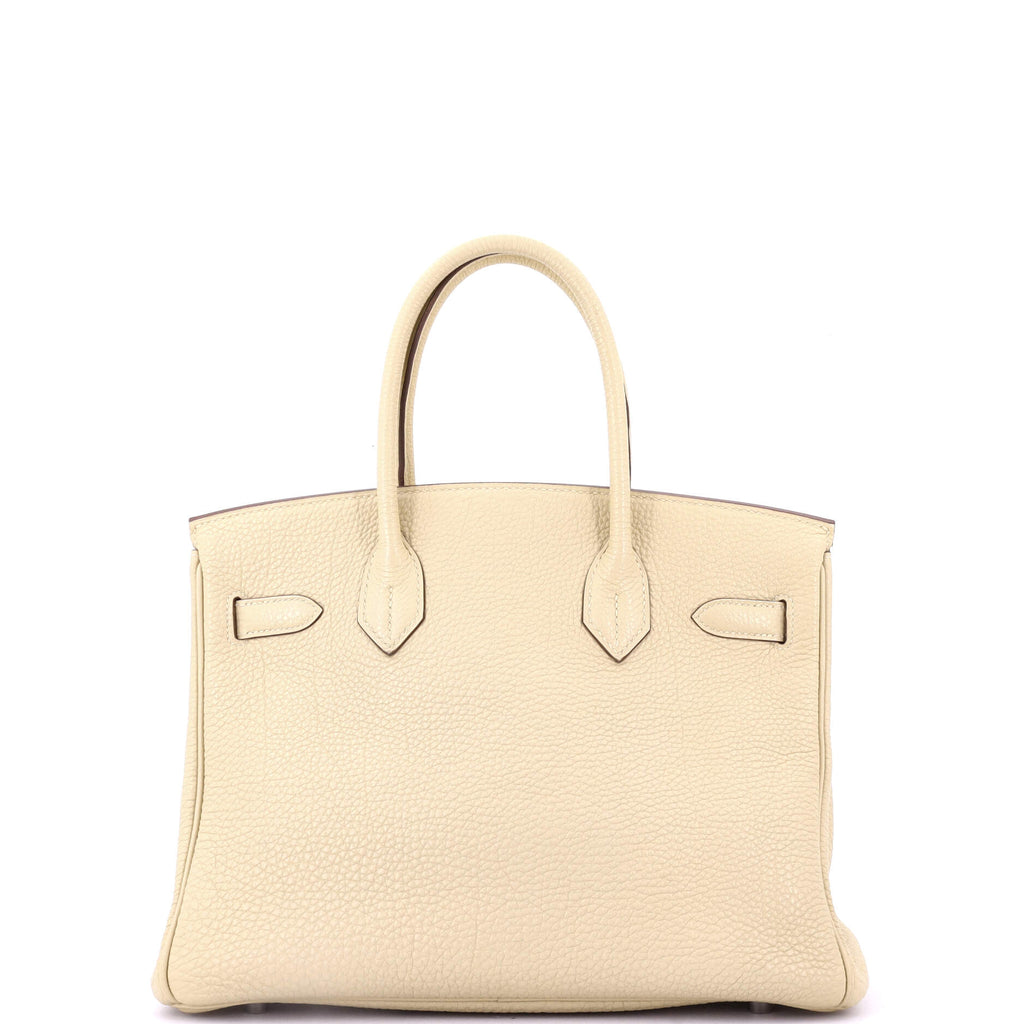 Birkin Handbag Light Togo with Palladium Hardware 30
