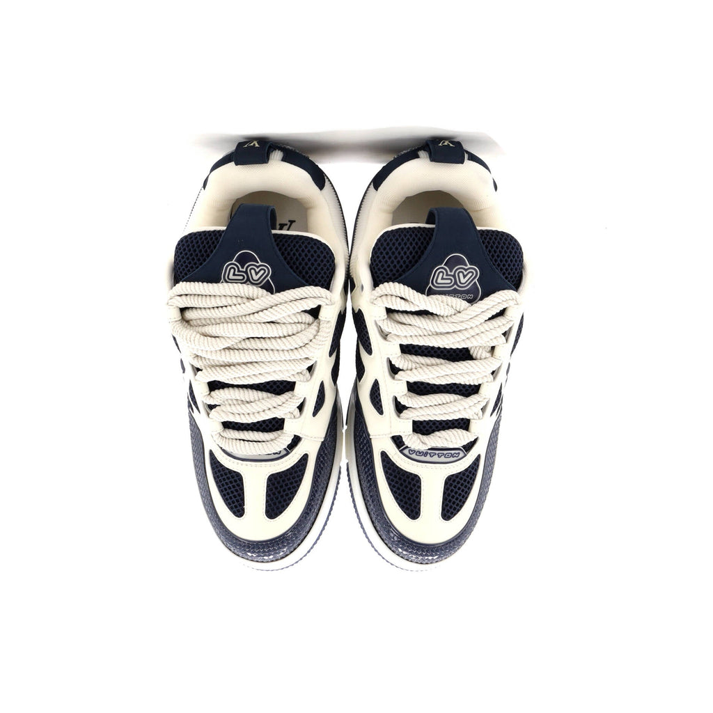 Men's LV Skate Sneakers Technical Mesh with Leather and Suede