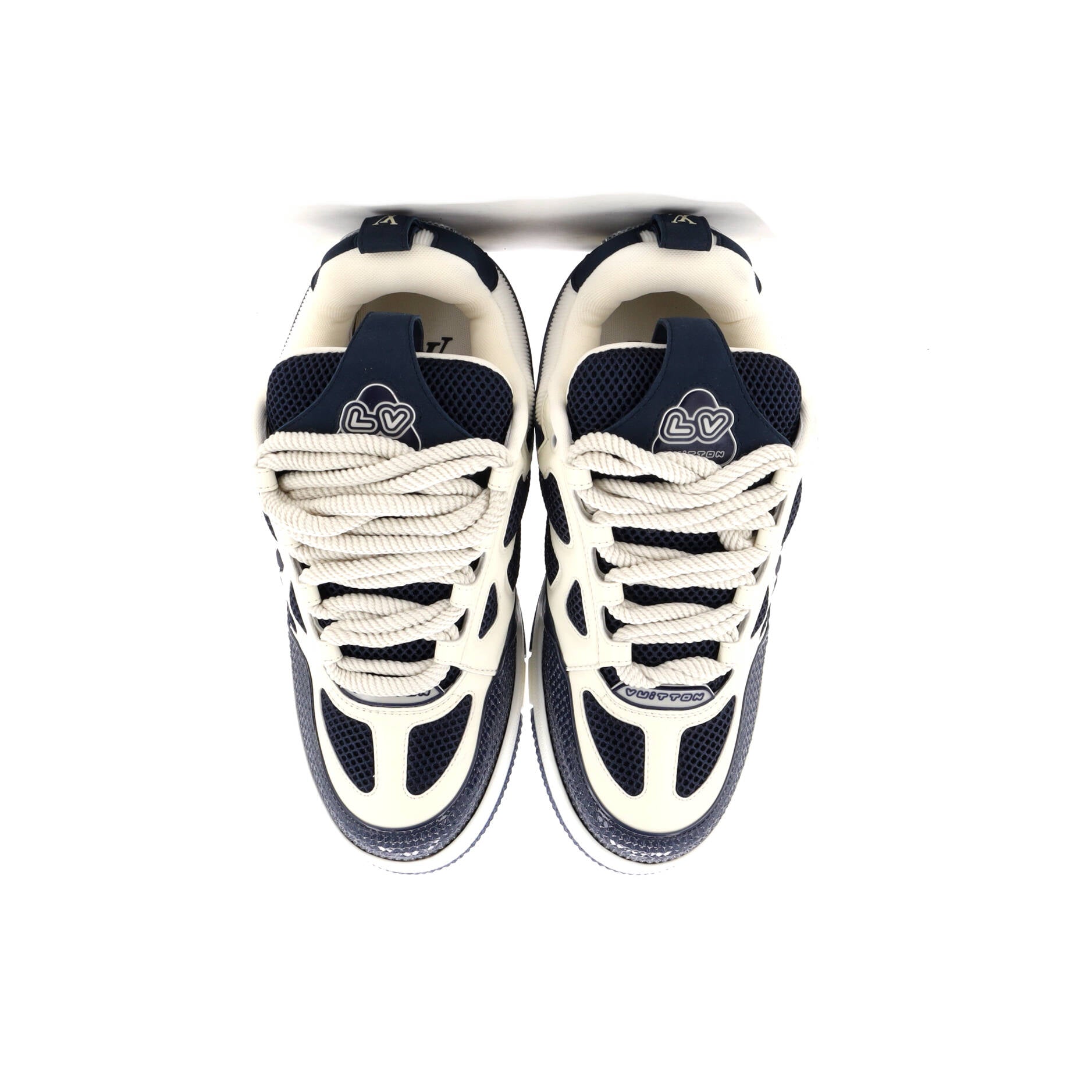Men's LV Skate Sneakers Technical Mesh with Leather and Suede