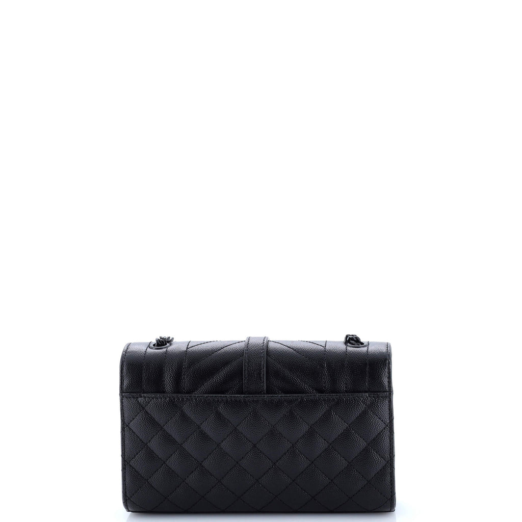 Classic Monogram Envelope Satchel Mixed Matelasse Leather Small