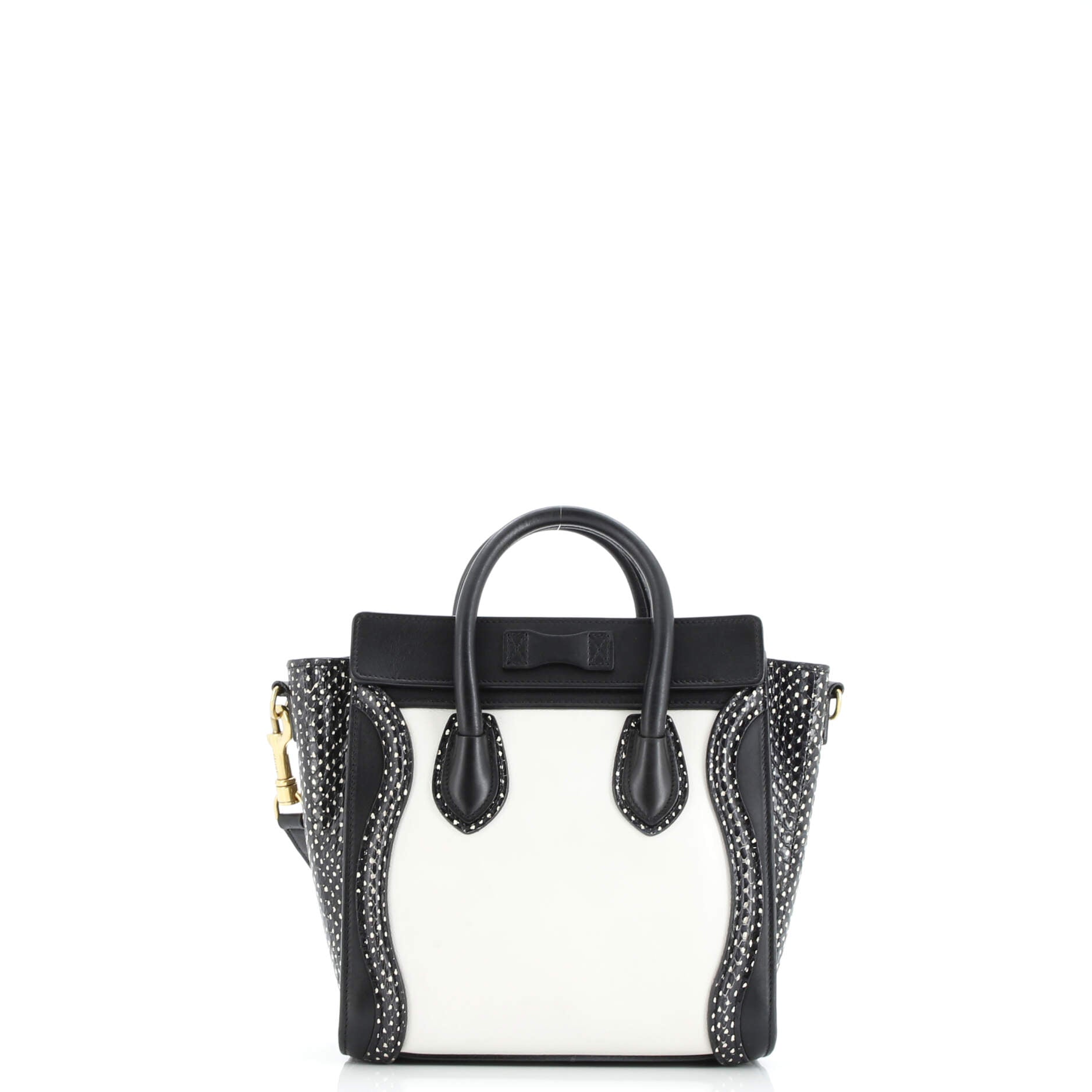 Tricolor Luggage Bag Python and Leather Nano