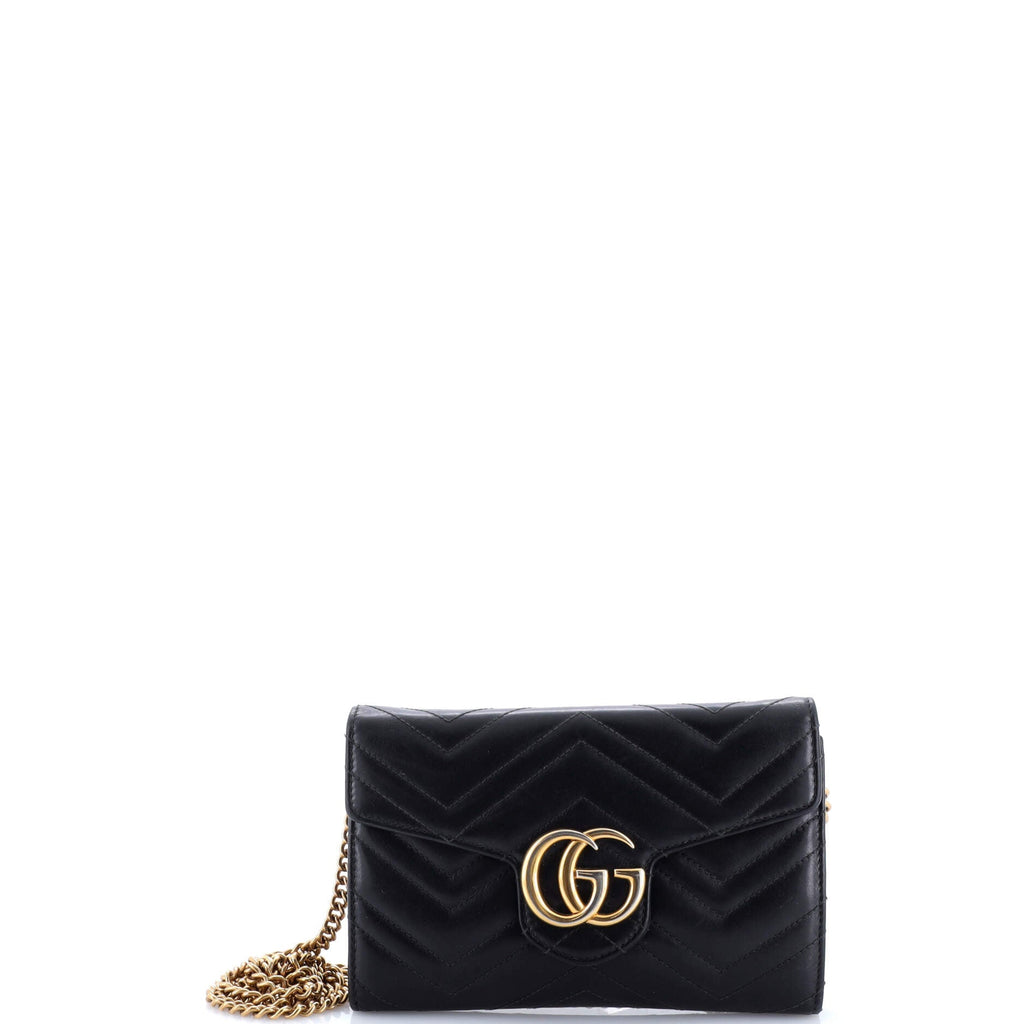 GG Marmont Chain Wallet Matelasse Leather Mini
