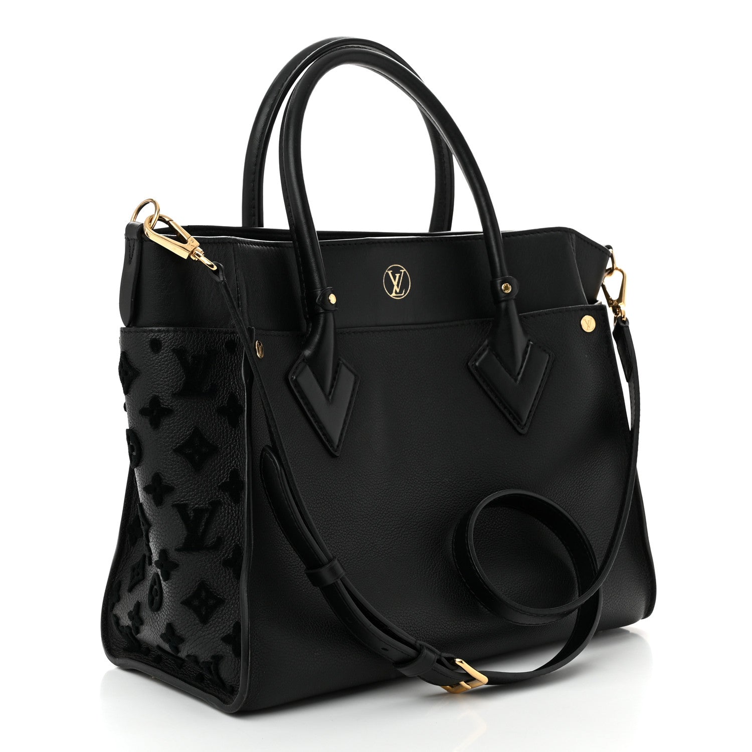 Calfskin Monogram Tufting On My Side Black