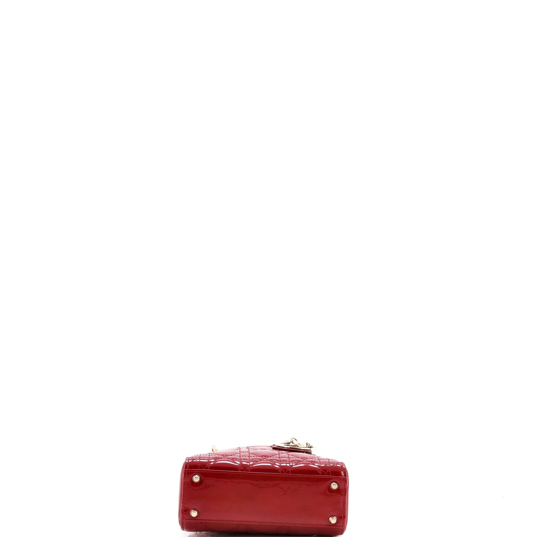 Lady Dior Chain Bag Cannage Quilt Patent Mini