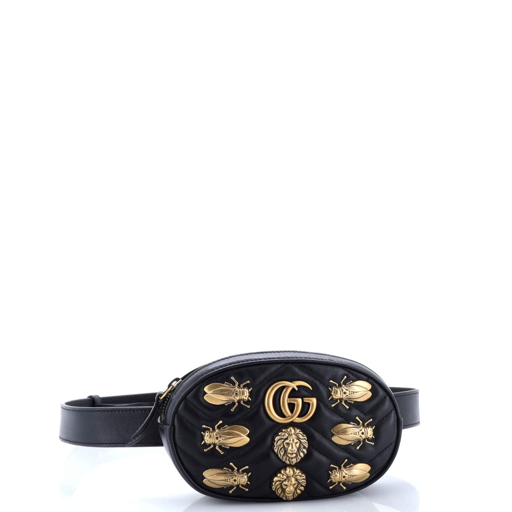 GG Marmont Belt Bag Embellished Matelasse Leather