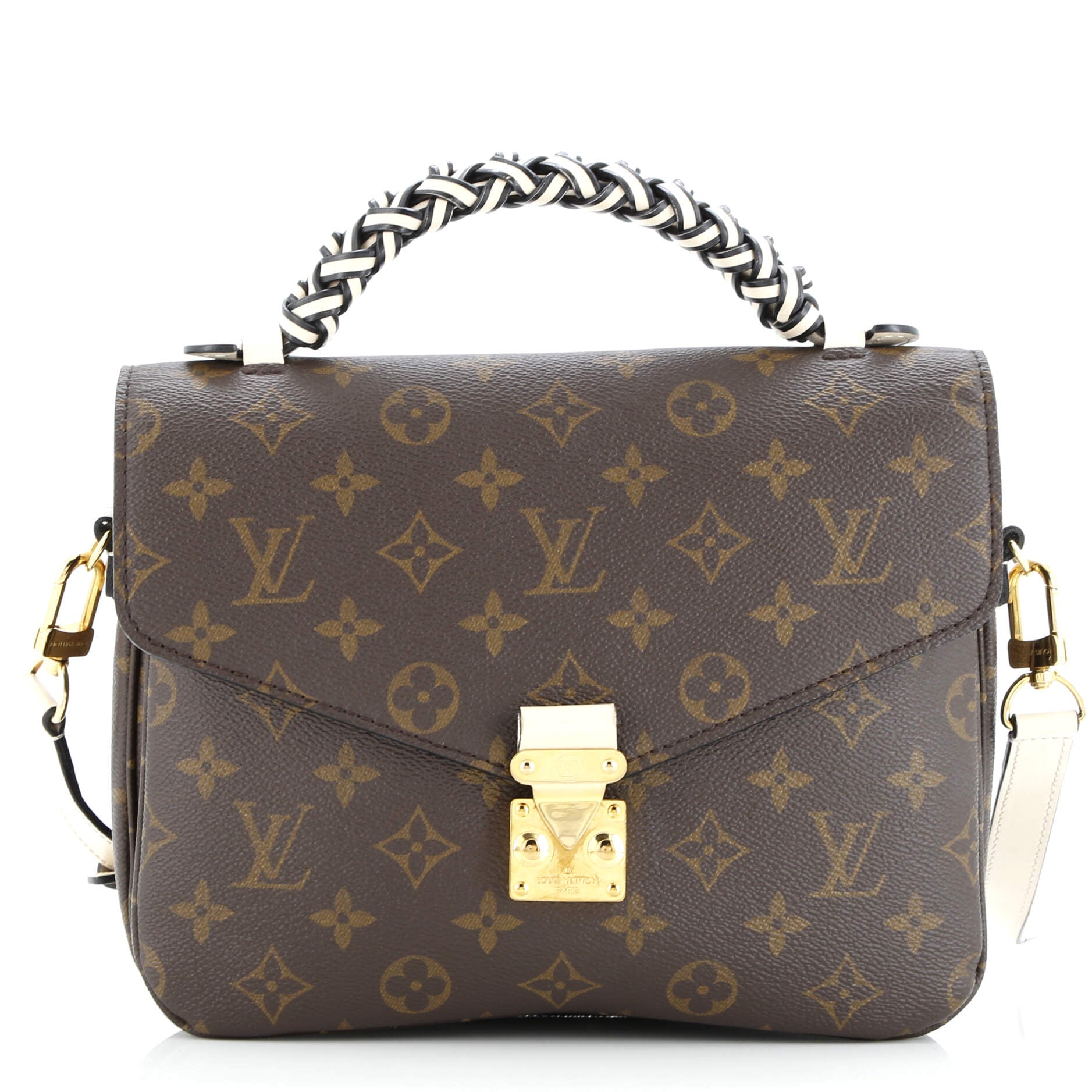 Braided Handle Pochette Metis Monogram Canvas with Leather