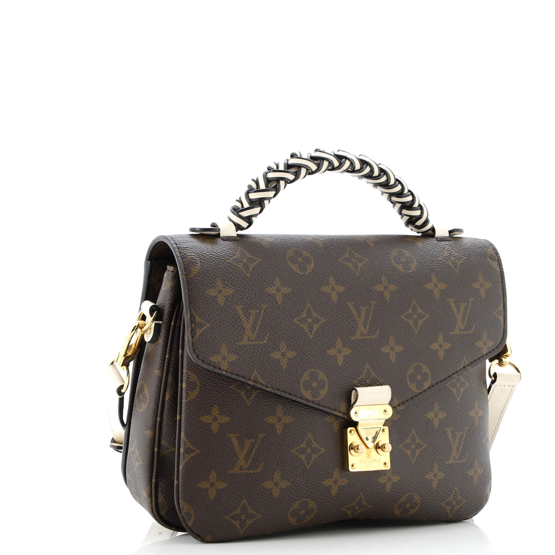 Braided Handle Pochette Metis Monogram Canvas with Leather