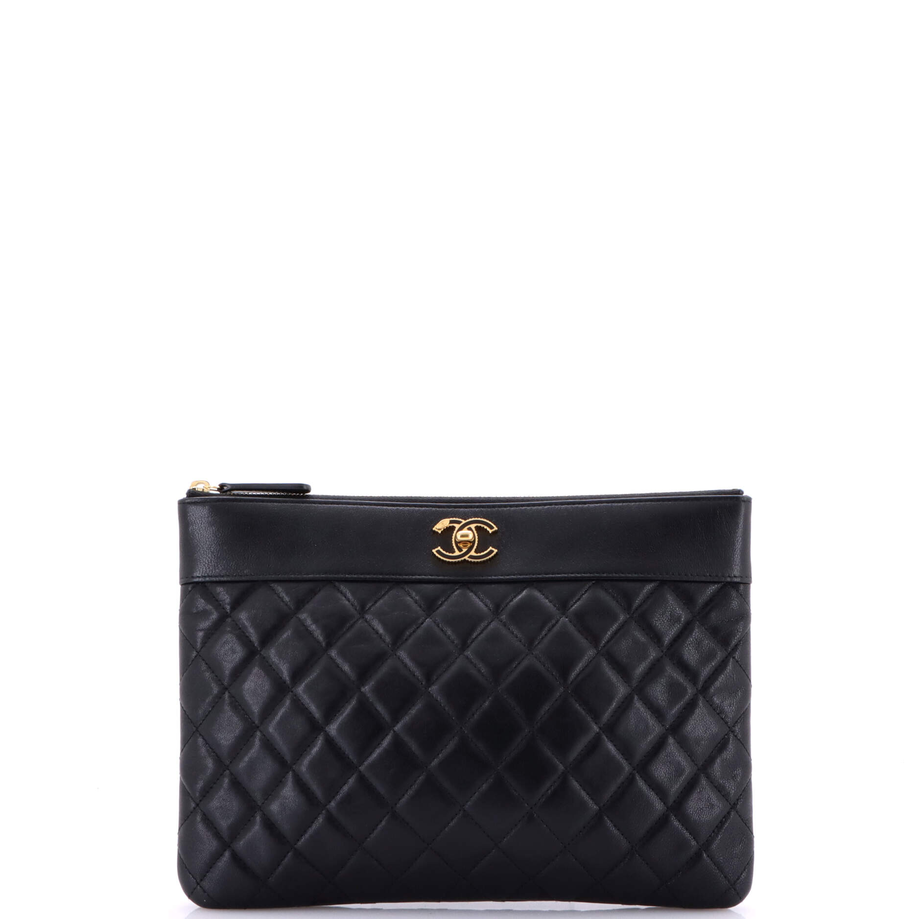 Mademoiselle Vintage O Case Clutch Quilted Sheepskin Medium