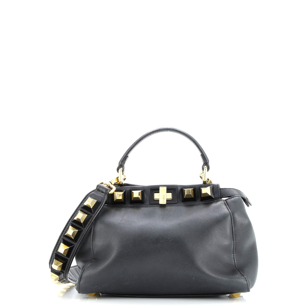 Peekaboo Bag Leather with Studded Detail Mini