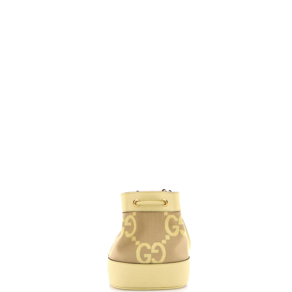 Ophidia Bucket Bag Jumbo GG Canvas with Leather Mini