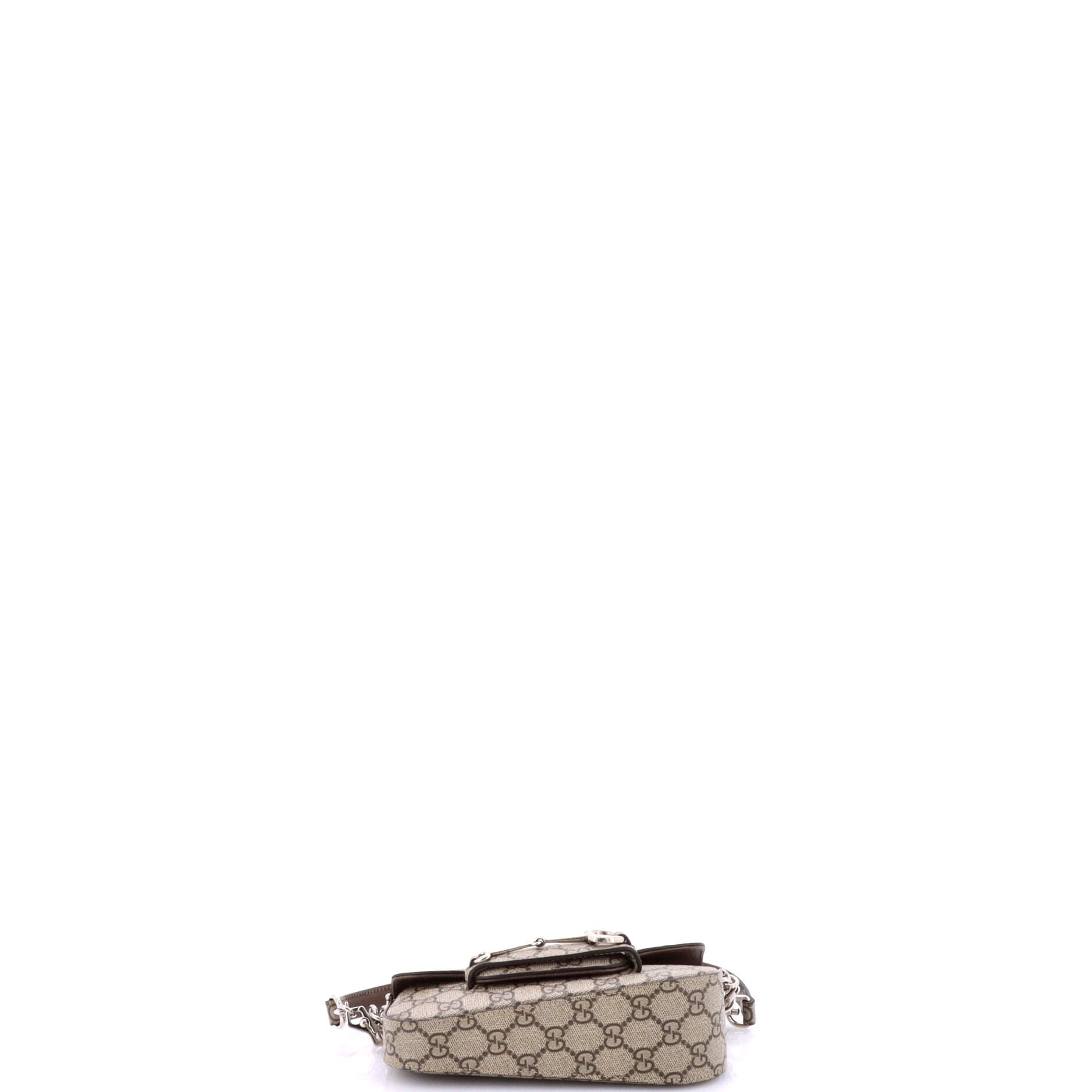 Horsebit 1955 Asymmetric Shoulder Bag GG Coated Canvas Mini