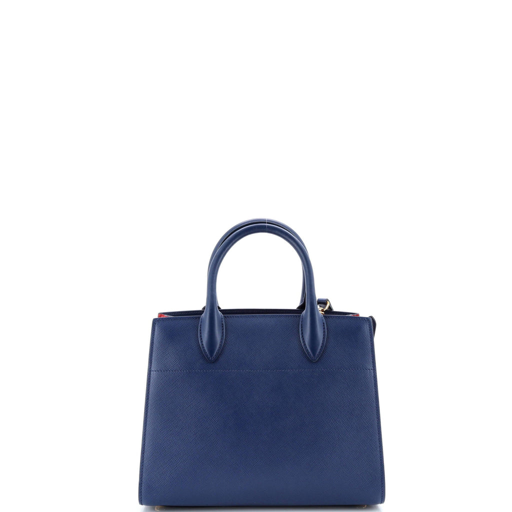Bibliotheque Tote Saffiano with City Calf Small