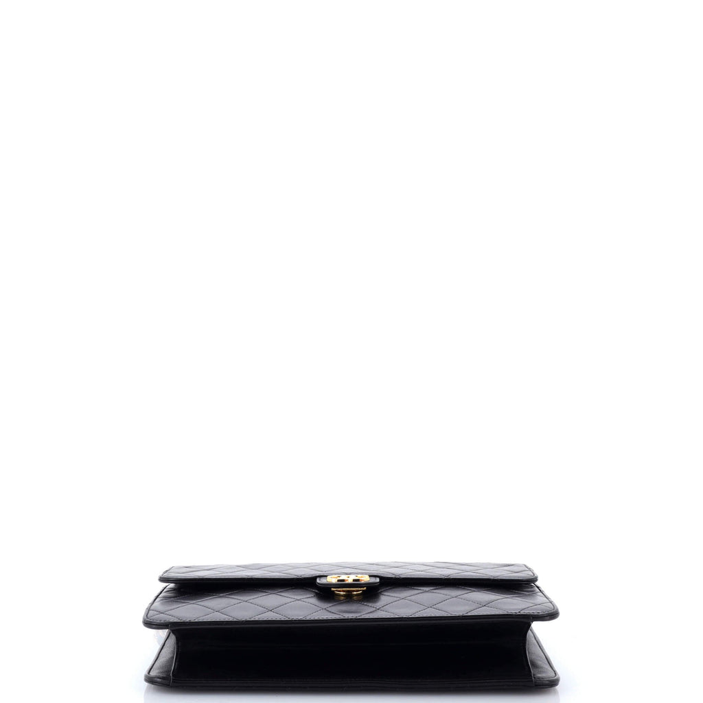 Vintage Clutch with Chain Quilted Leather Medium