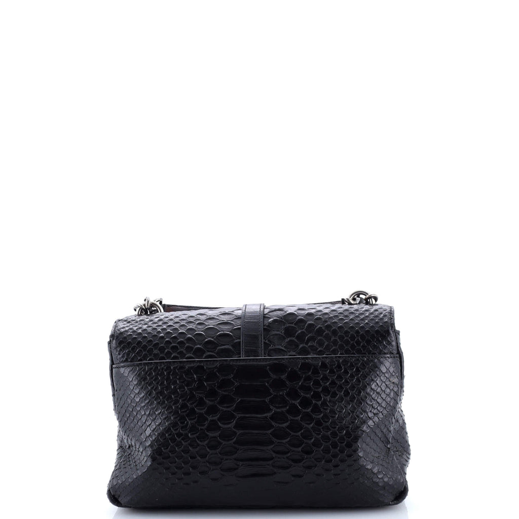 Classic Monogram College Bag Python Embossed Leather Medium