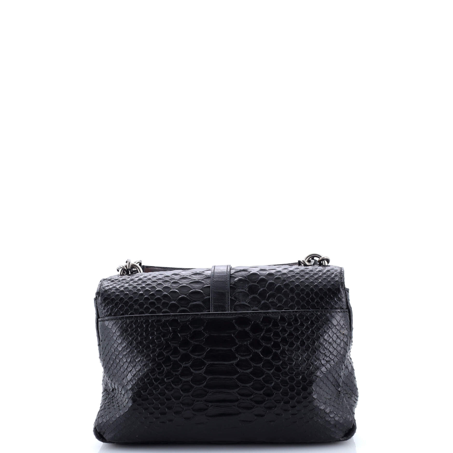 Classic Monogram College Bag Python Embossed Leather Medium