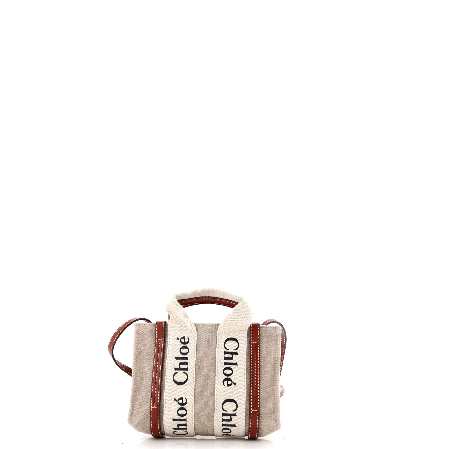 Woody Convertible Tote Canvas with Leather Mini