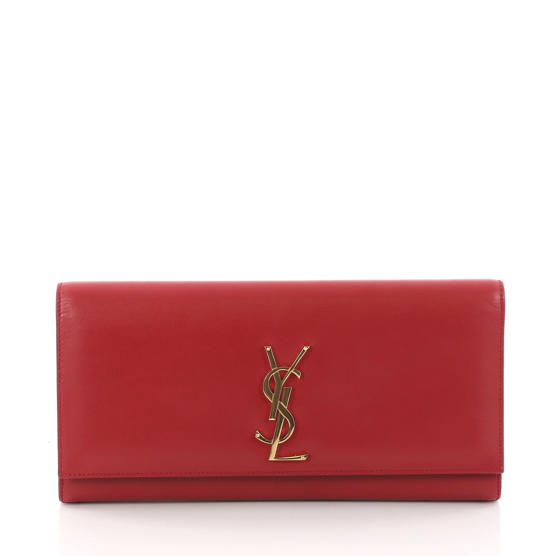 Classic Monogram Clutch Leather Long