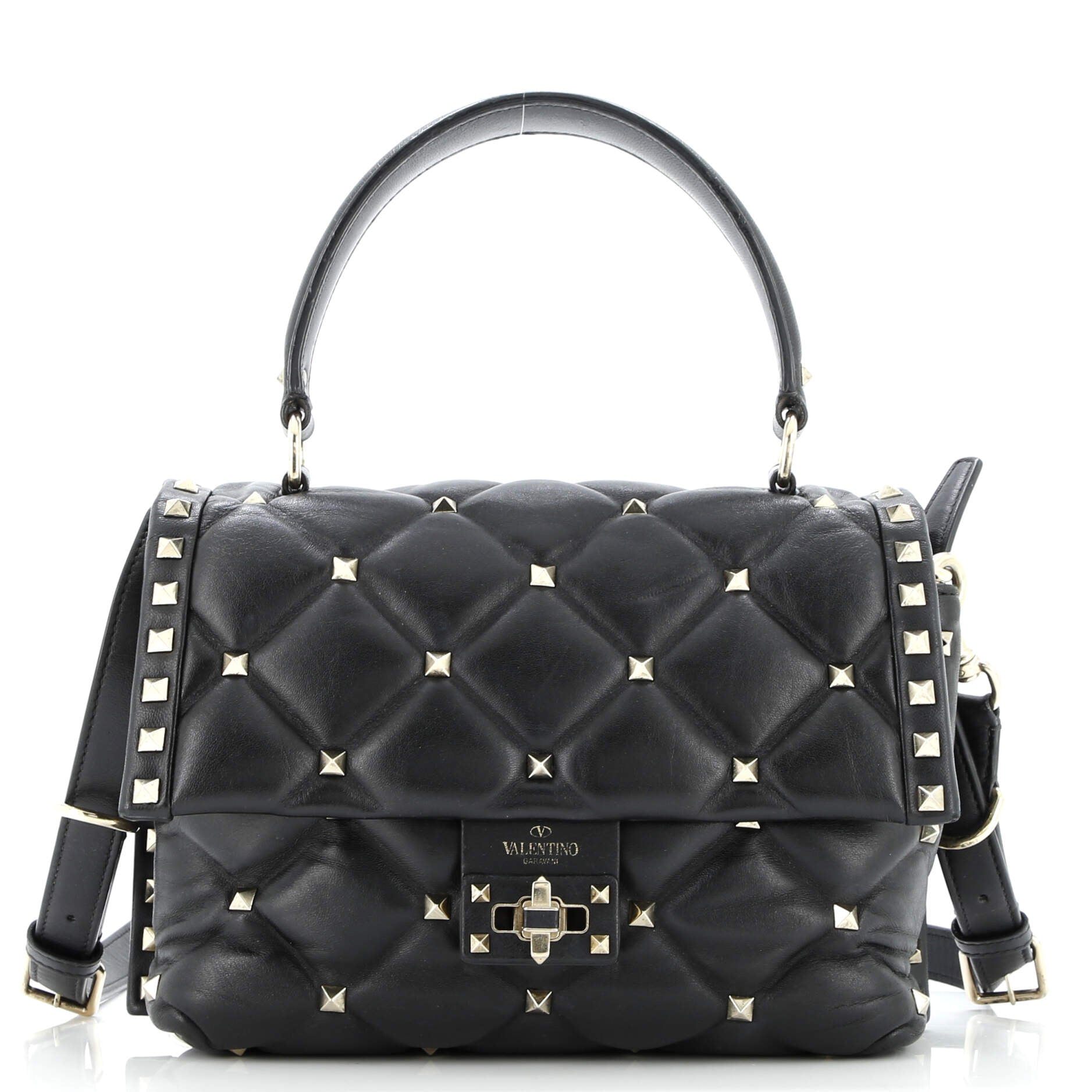 Candystud Top Handle Bag Leather Medium