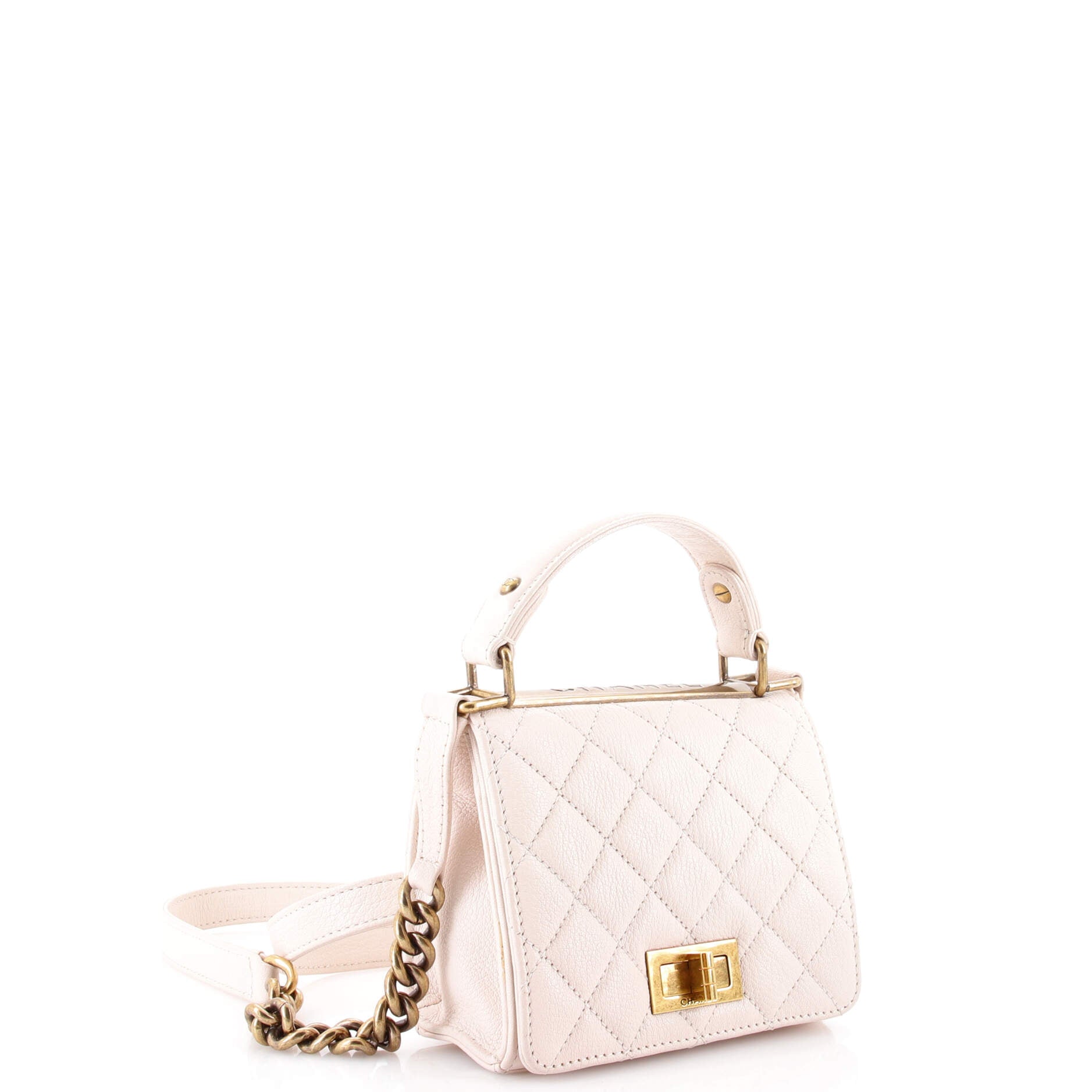 Rita Top Handle Flap Bag Quilted Goatskin Small