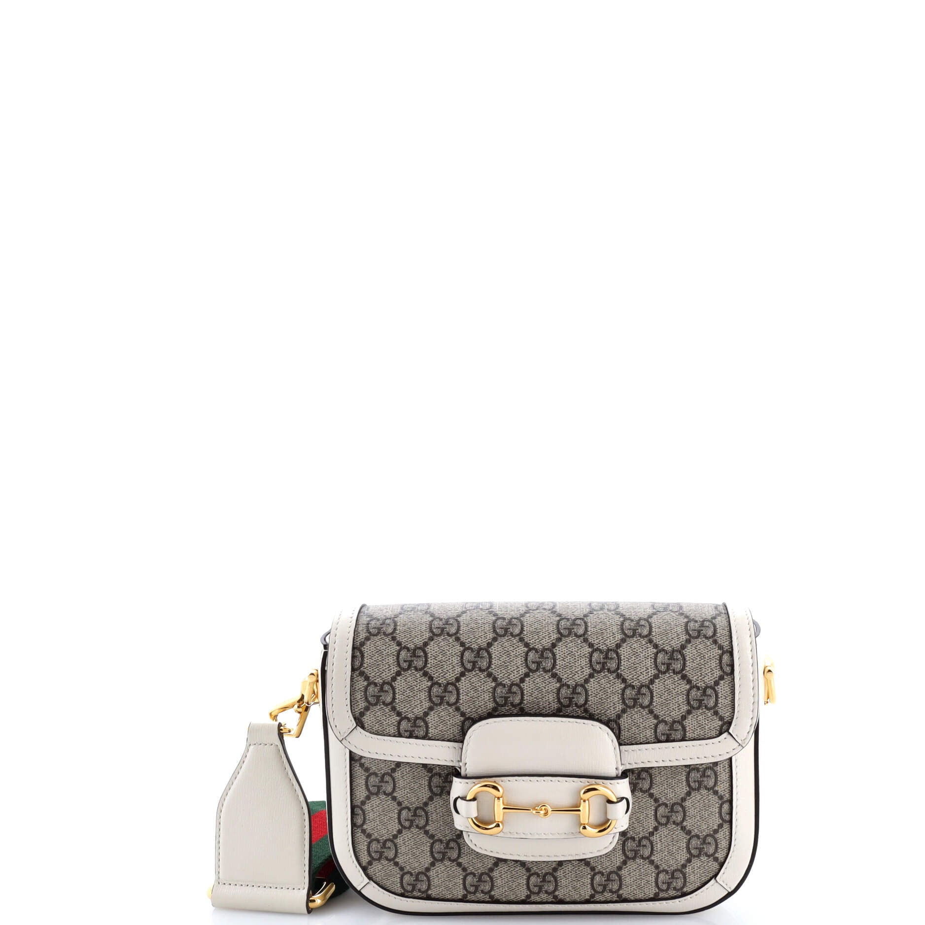 Horsebit 1955 Shoulder Bag GG Coated Canvas with Leather Mini