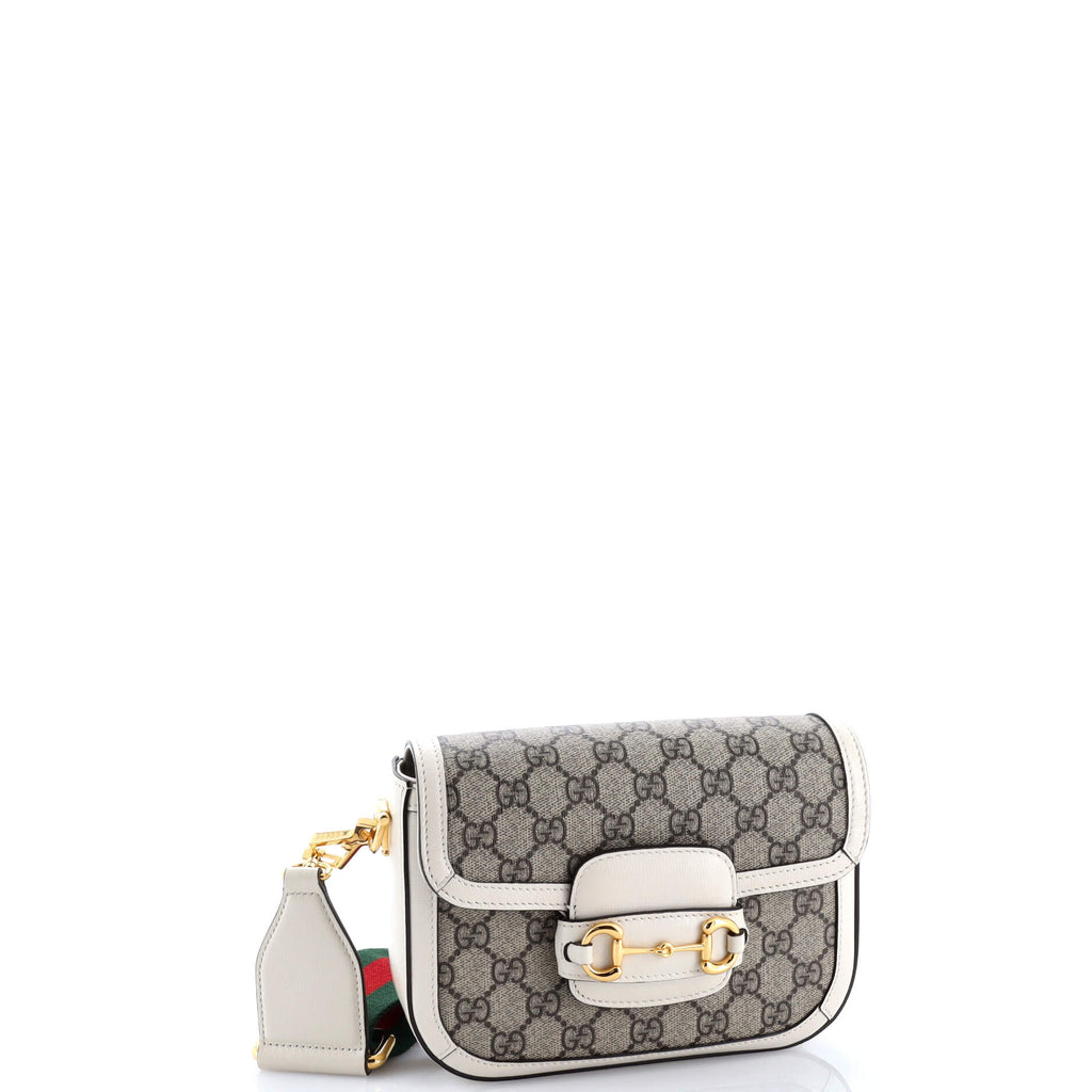 Horsebit 1955 Shoulder Bag GG Coated Canvas with Leather Mini