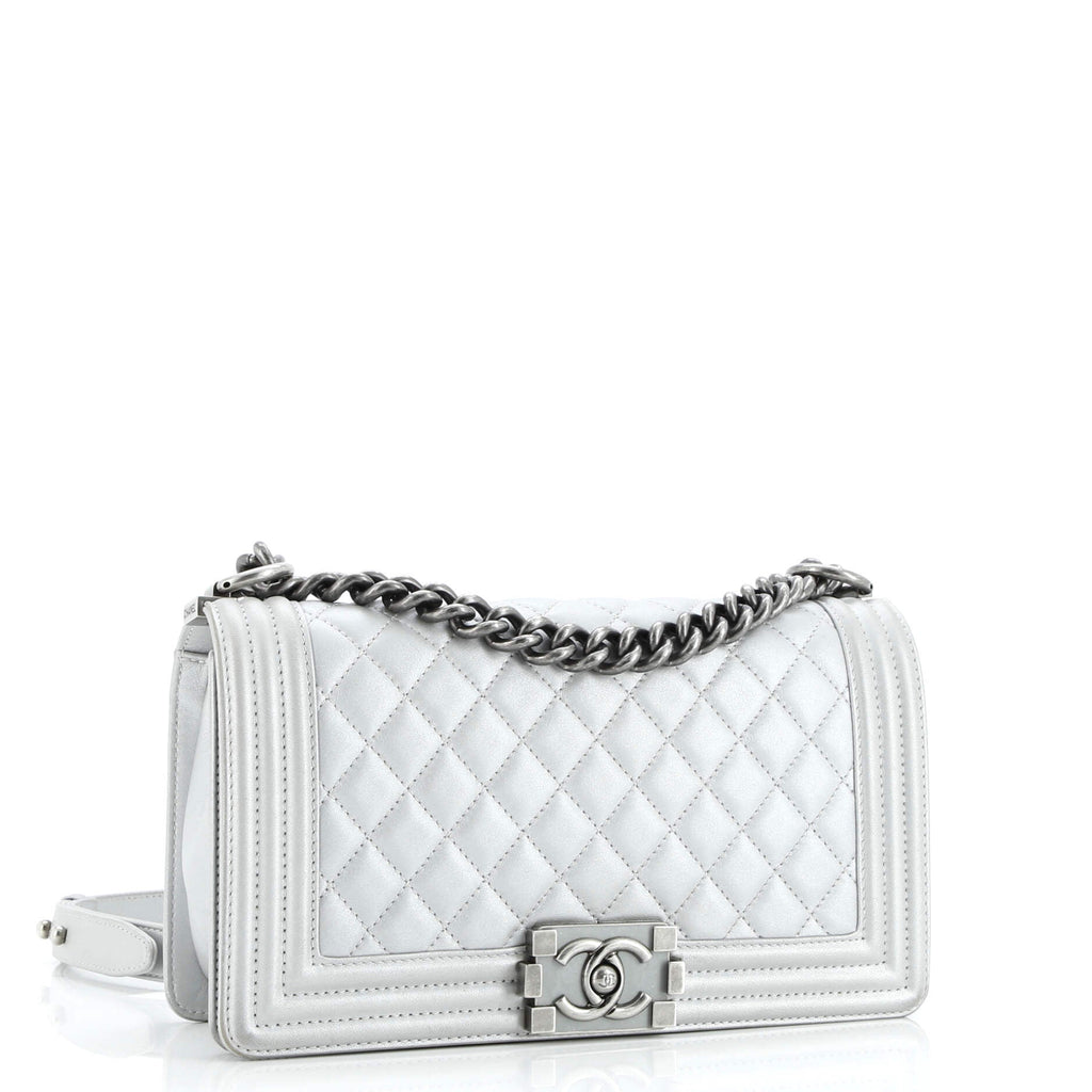 Boy Flap Bag Quilted Calfskin Old Medium