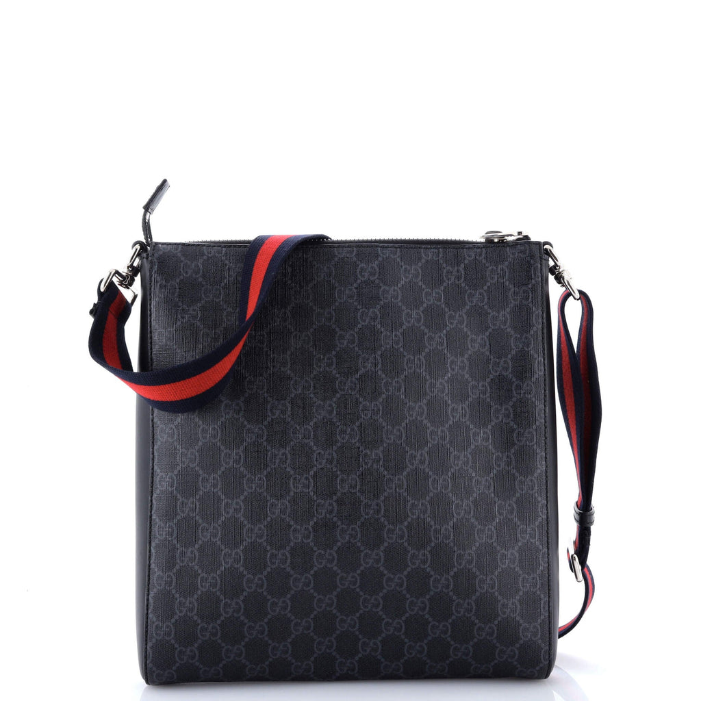 Night Courrier Zip Messenger GG Coated Canvas with Applique Medium