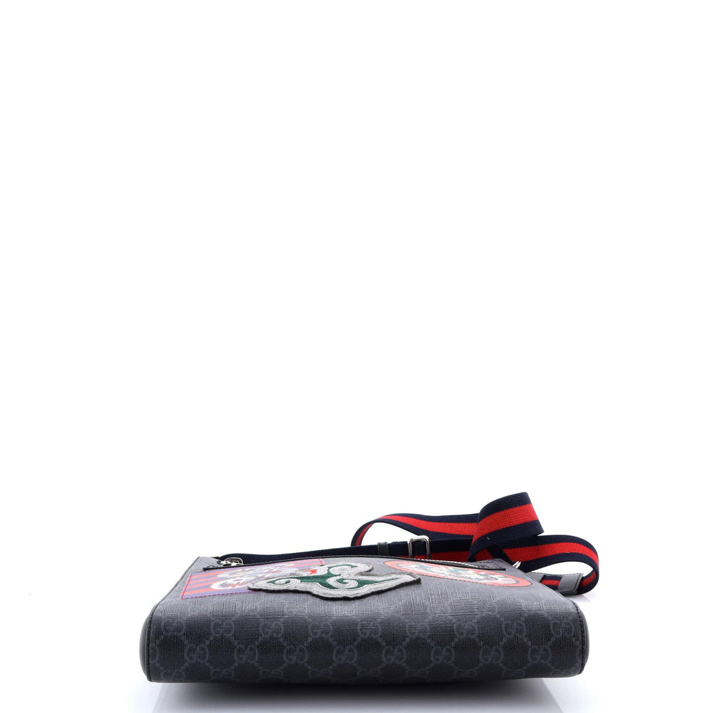 Night Courrier Zip Messenger GG Coated Canvas with Applique Medium