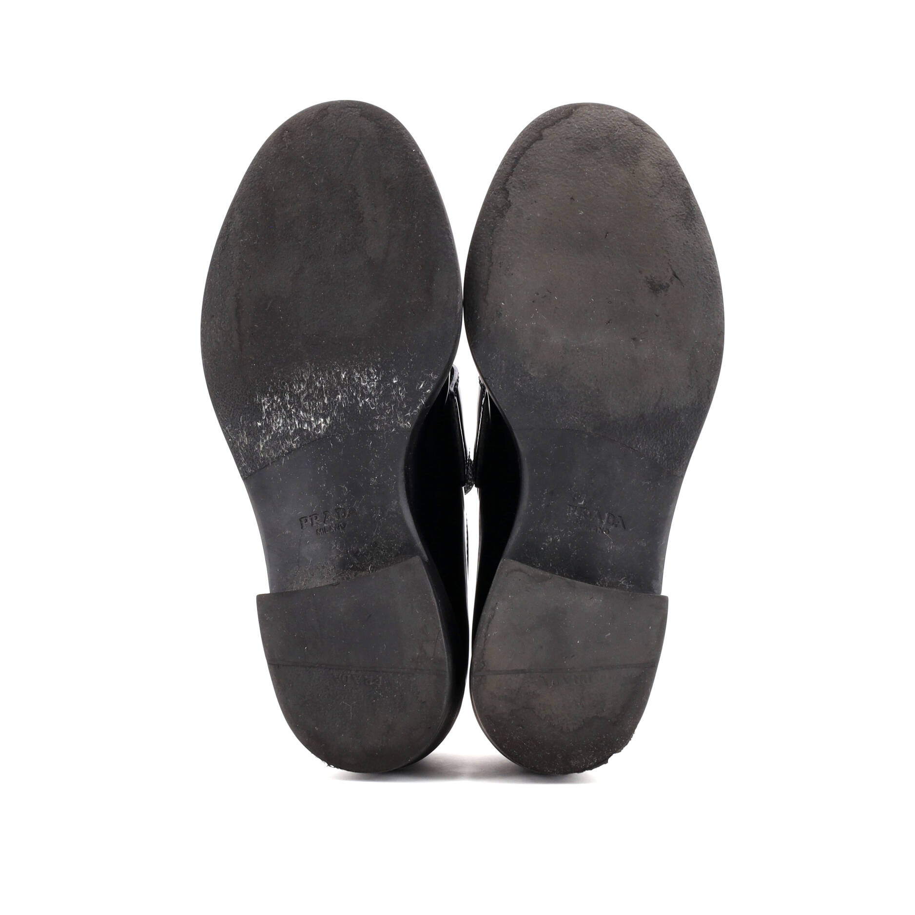 Women's Triangle Logo Loafers Spazzolato Leather