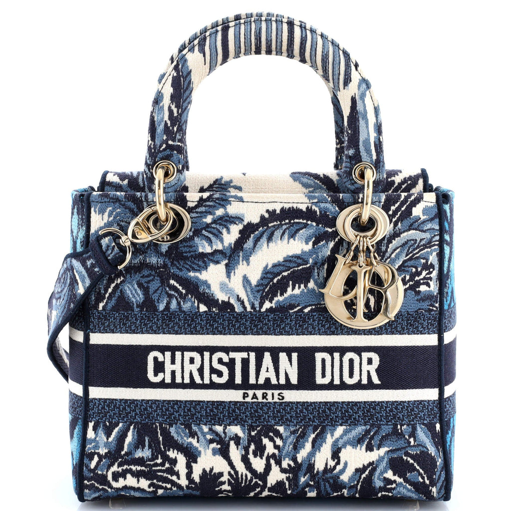 Toile de Jouy Lady D-Lite Bag Embroidered Canvas