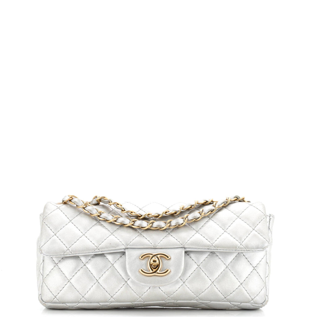 Classic Single Flap Bag Quilted Lambskin East West