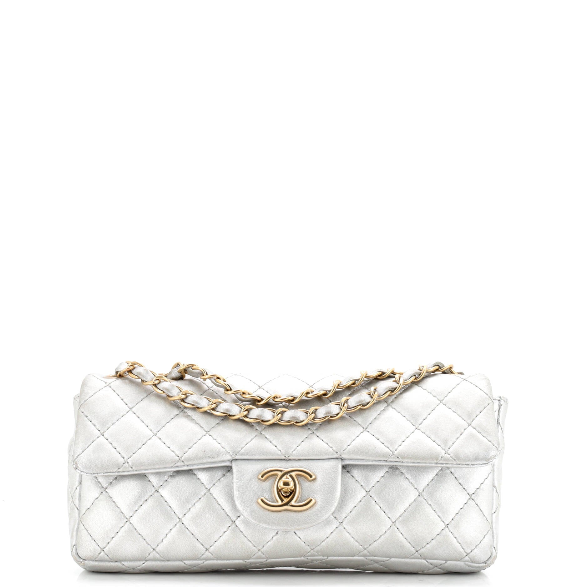 Classic Single Flap Bag Quilted Lambskin East West