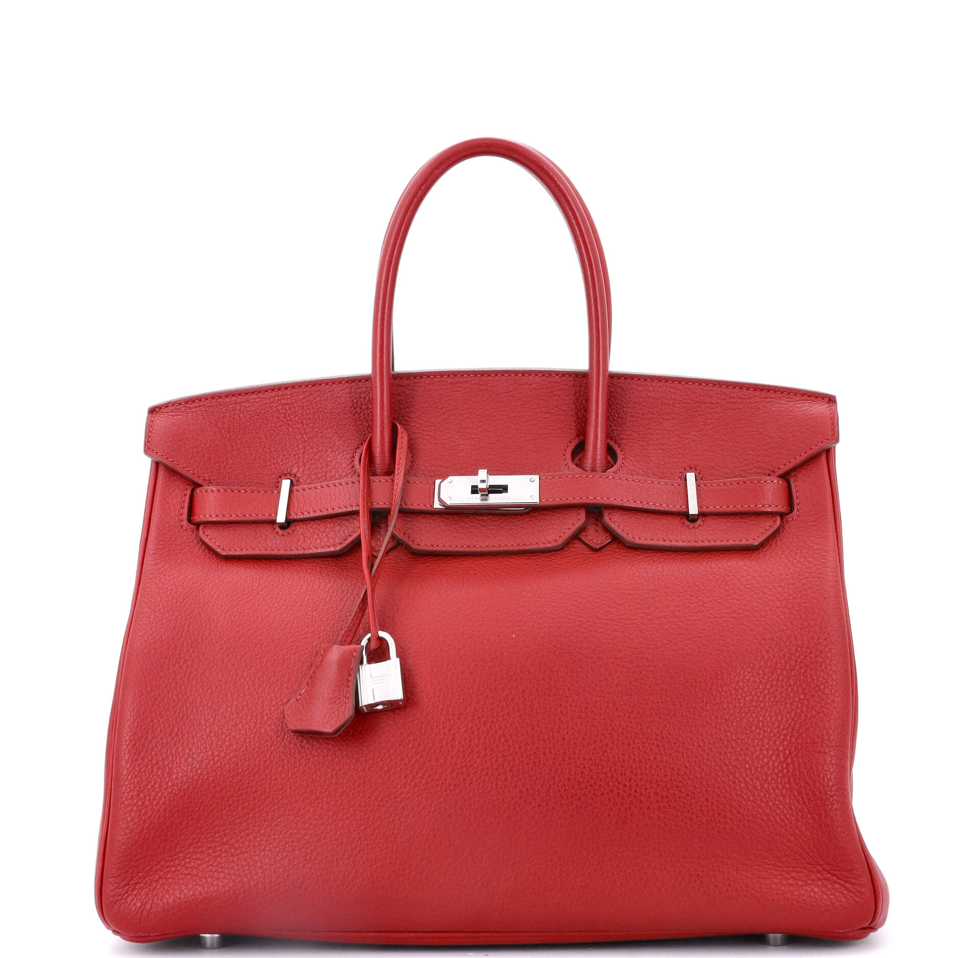 Birkin Handbag Rouge Casaque Togo with Palladium Hardware 35