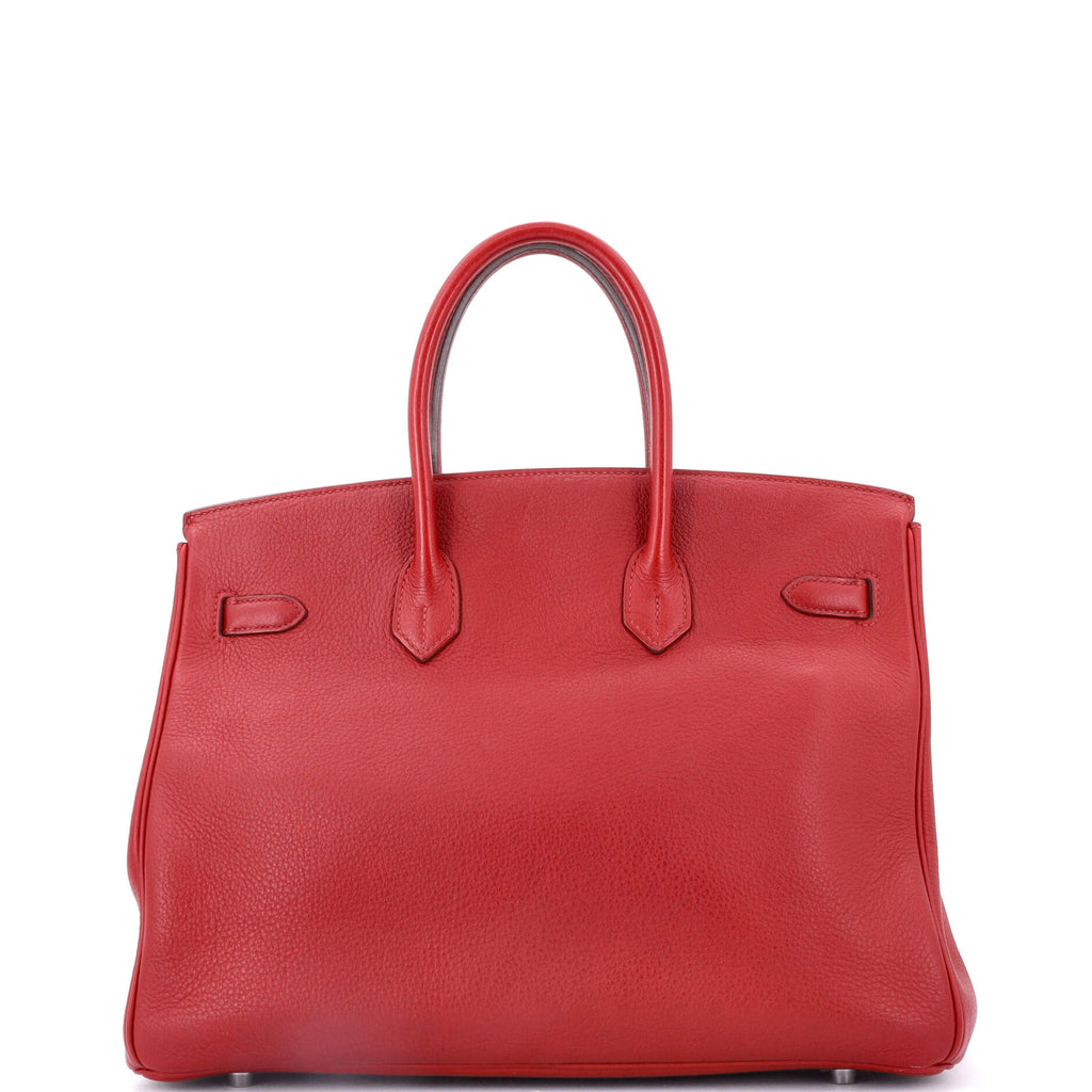 Birkin Handbag Rouge Casaque Togo with Palladium Hardware 35