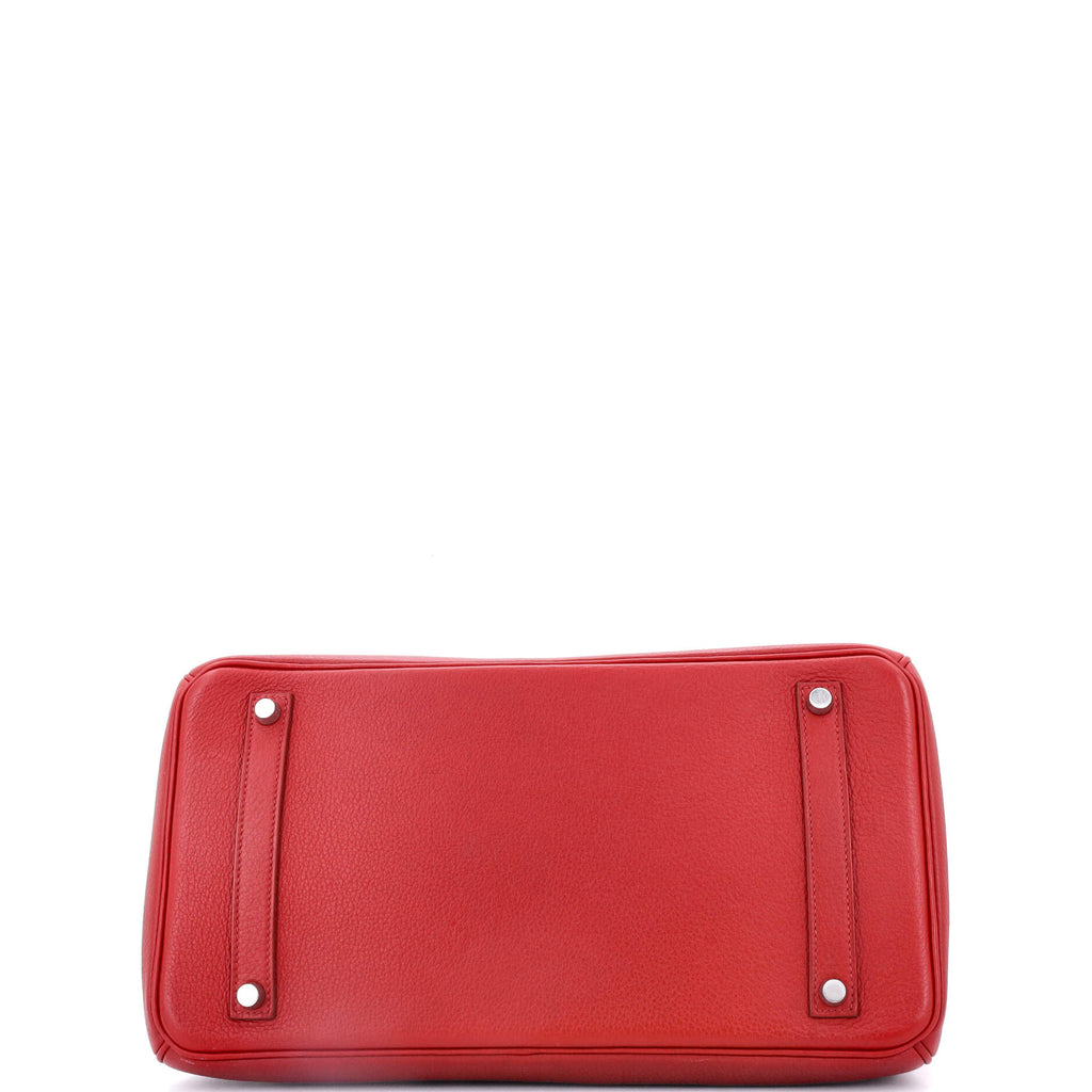 Birkin Handbag Rouge Casaque Togo with Palladium Hardware 35