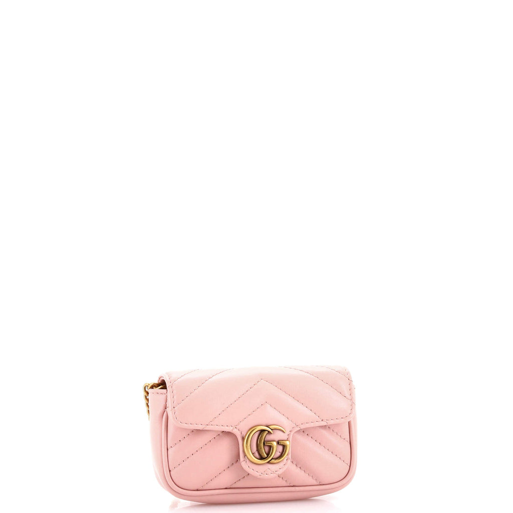 GG Marmont Coin Purse on Chain Matelasse Leather