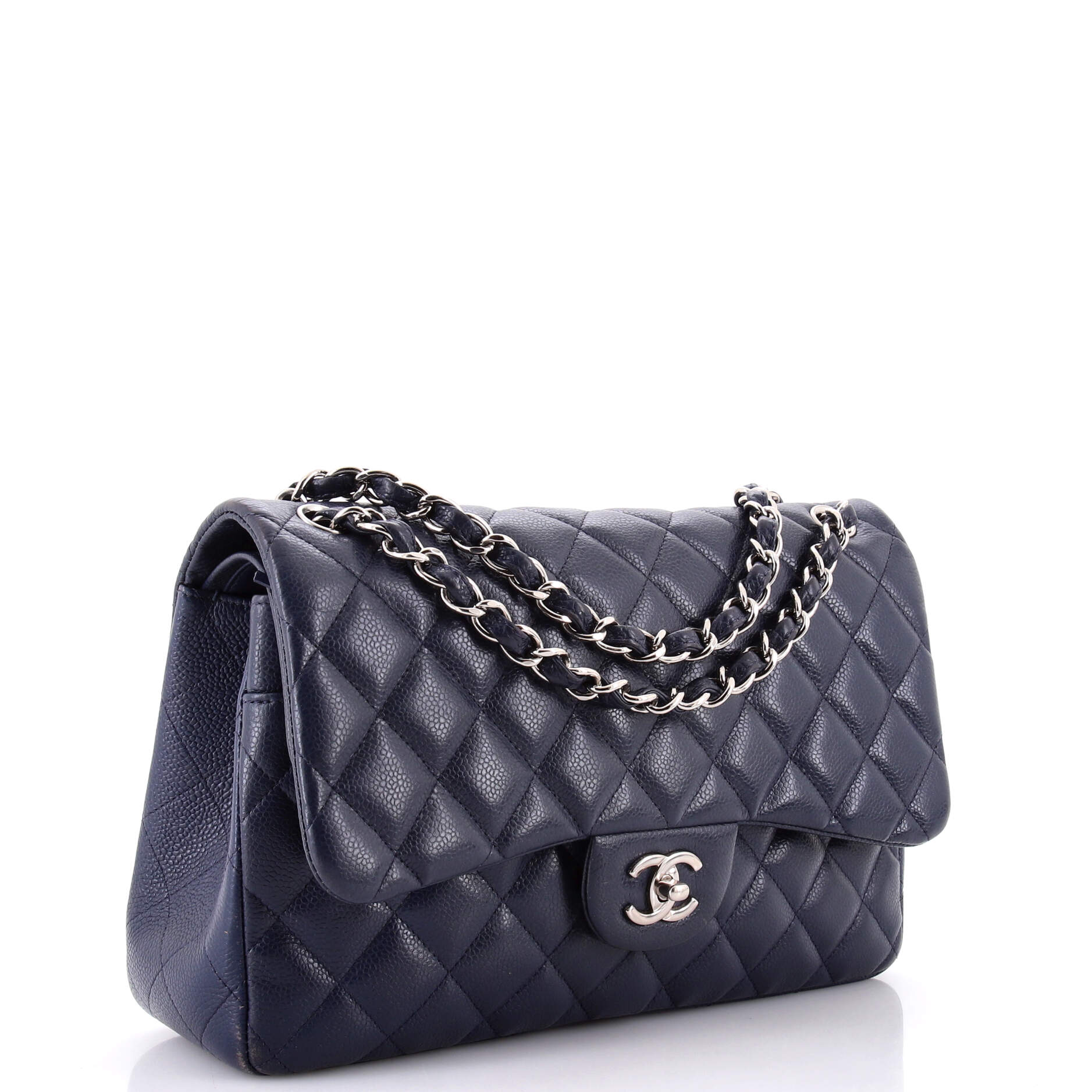 Classic Double Flap Bag Quilted Caviar Jumbo