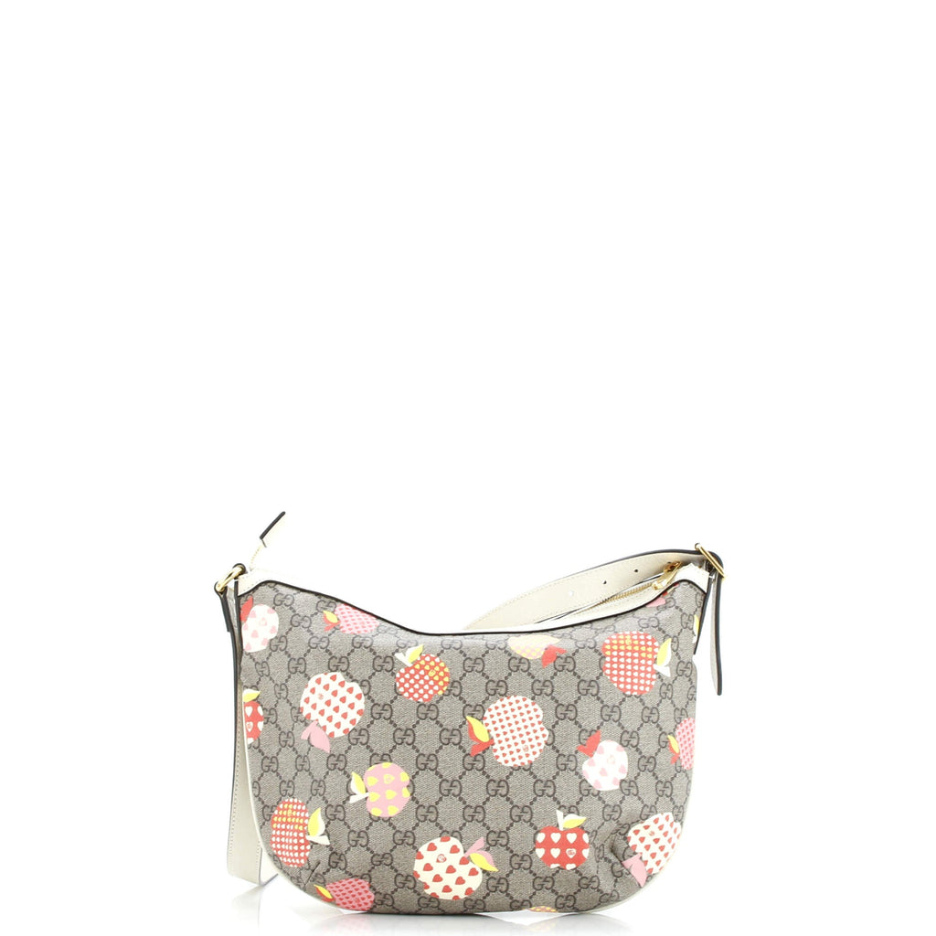 Ophidia Half Moon Hobo Printed GG Coated Canvas Small