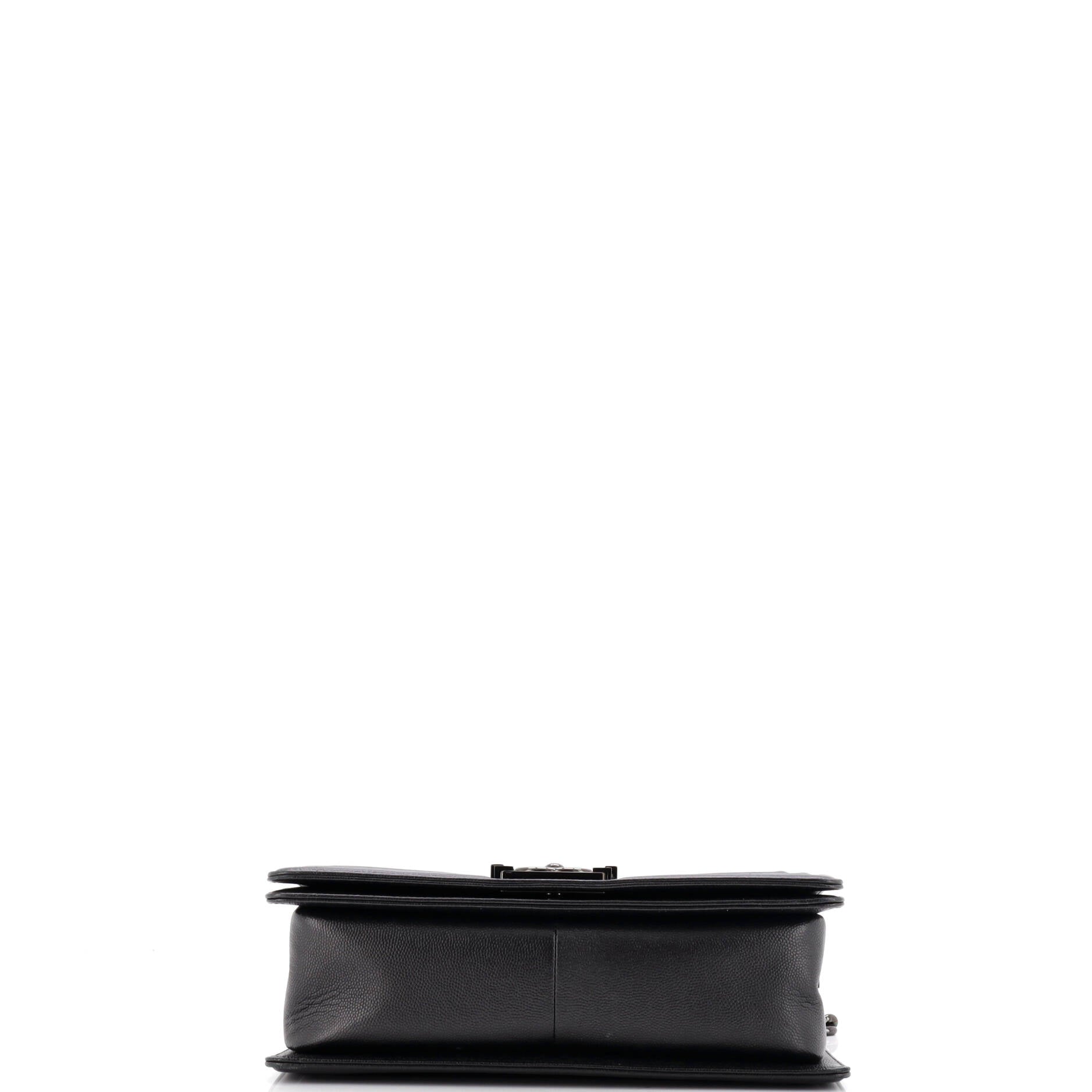 So Black Boy Flap Bag Quilted Caviar Old Medium
