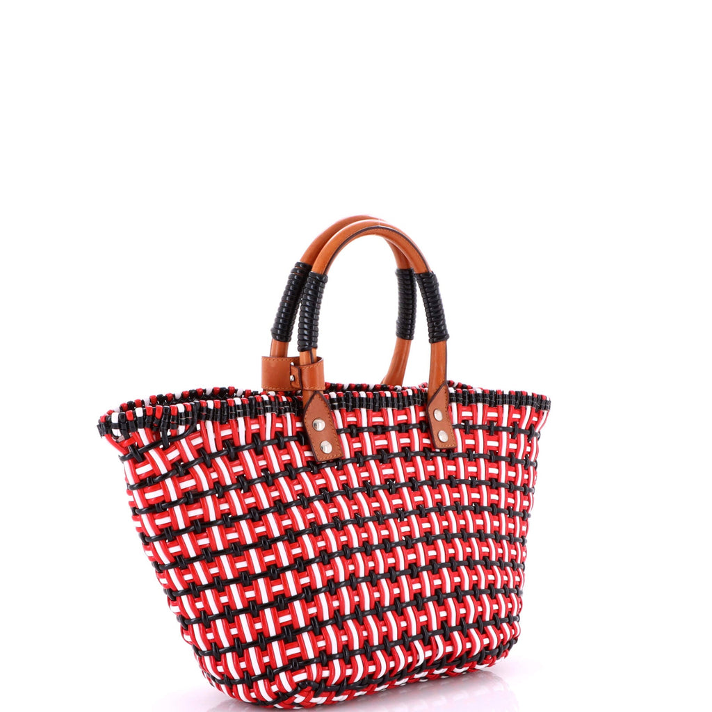 Bistro Panier Bag Woven Faux Leather Small