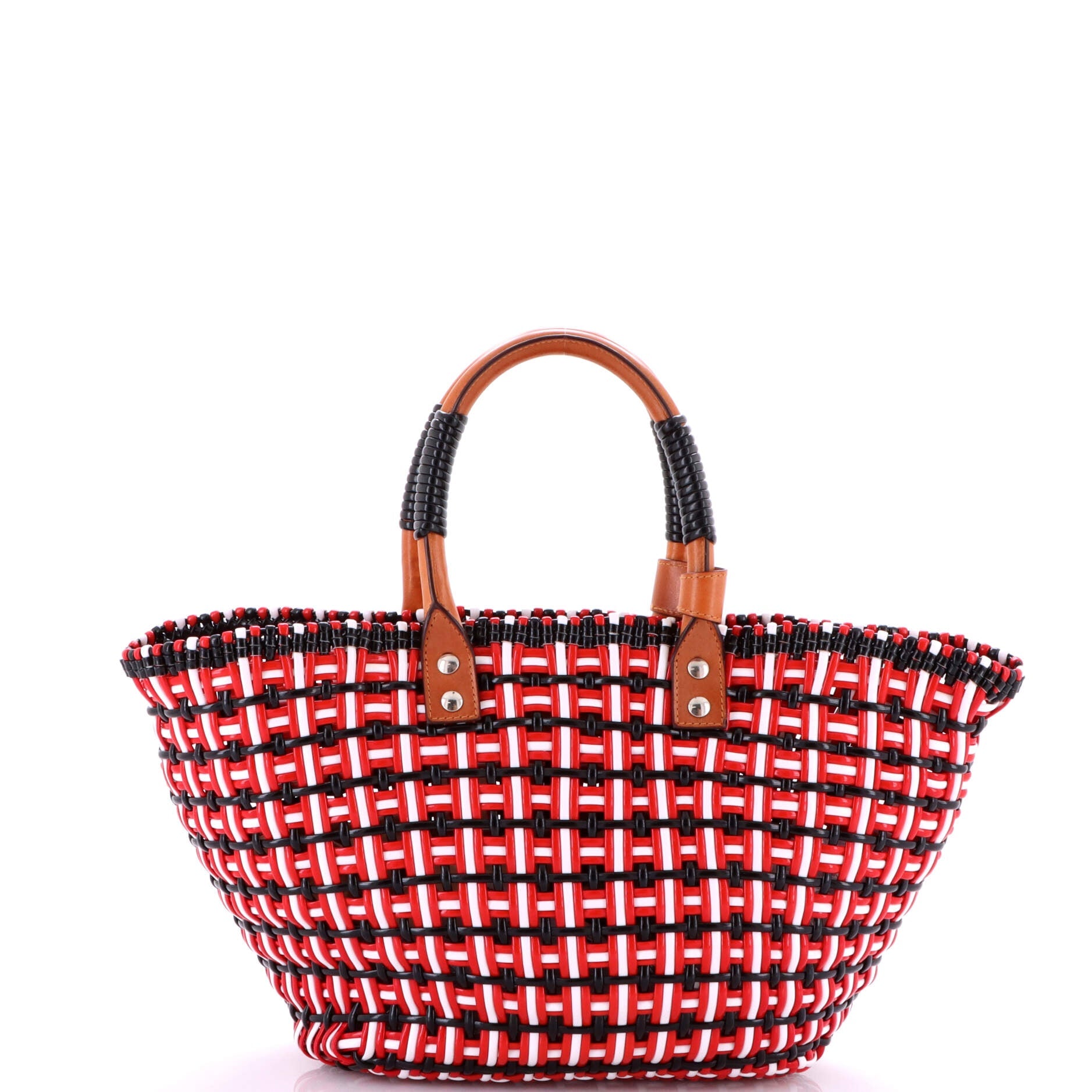 Bistro Panier Bag Woven Faux Leather Small