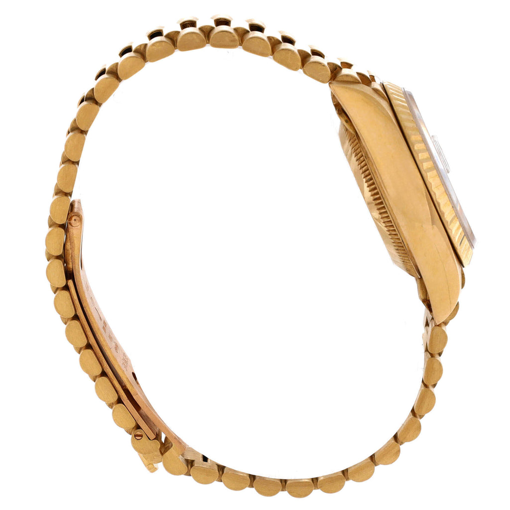 Oyster Perpetual Datejust Automatic Watch Yellow Gold with Diamond Markers 26
