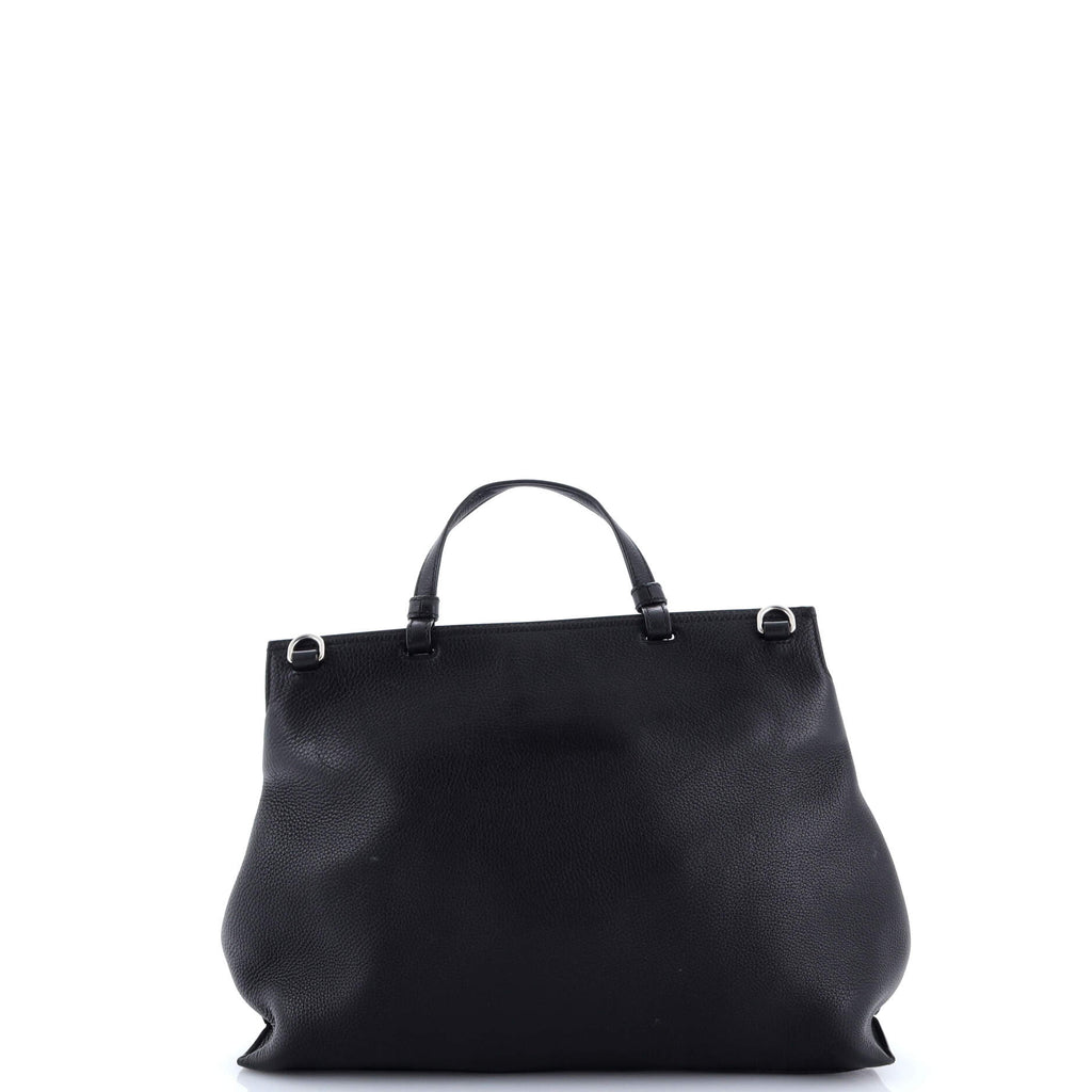 Bamboo Daily Top Handle Bag Leather Large