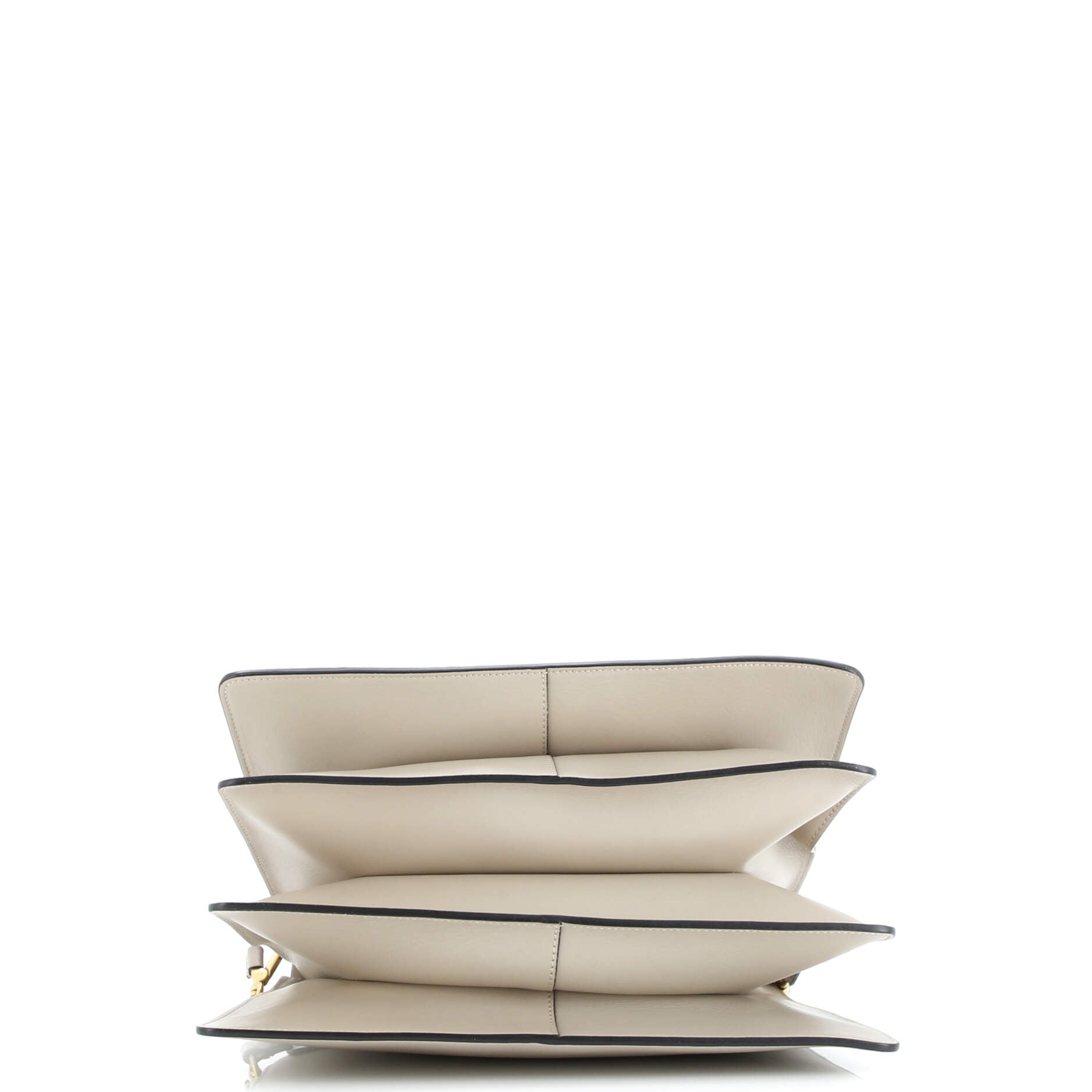 Faye Shoulder Bag Stitched Suede and Leather Medium