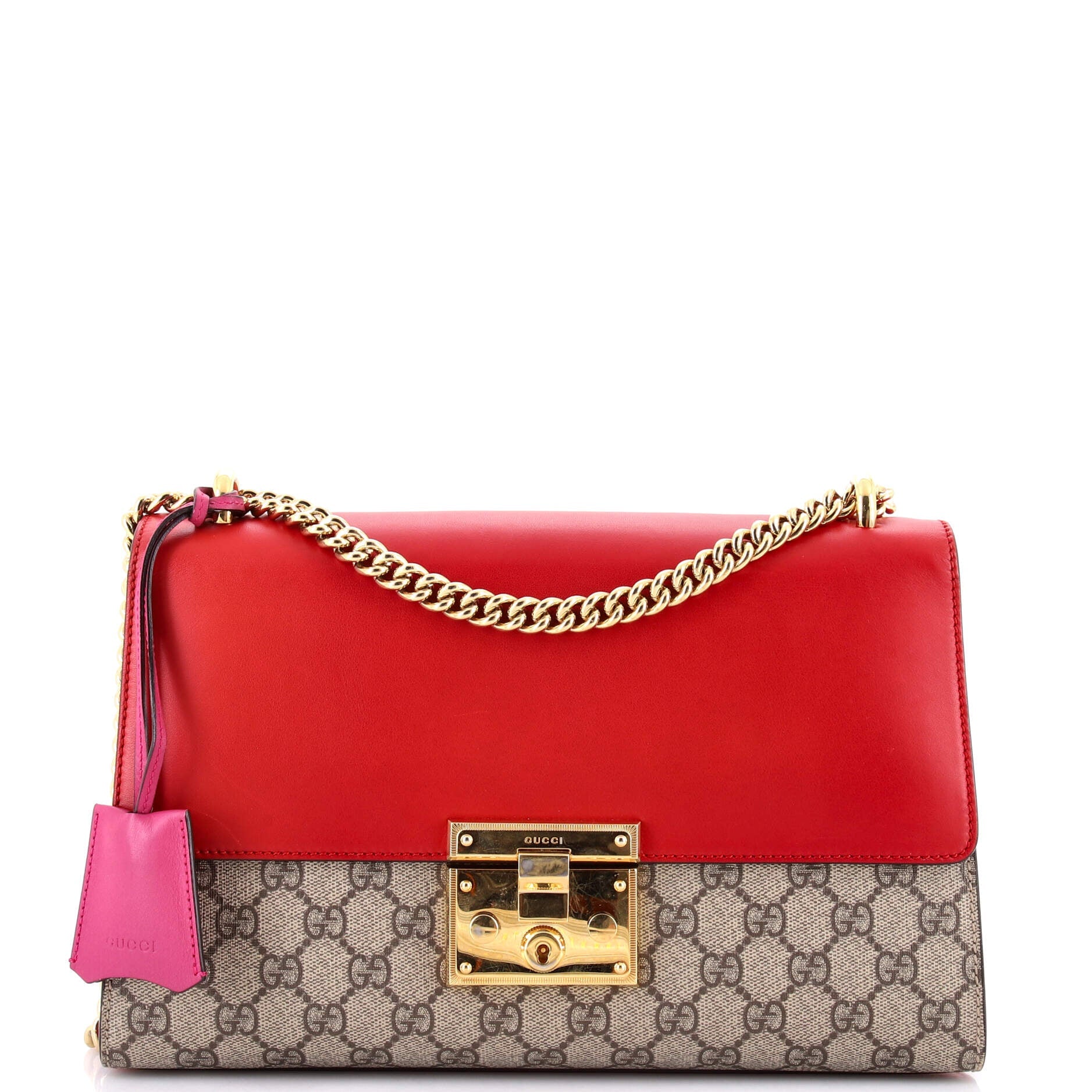 Padlock Shoulder Bag GG Coated Canvas and Leather Medium