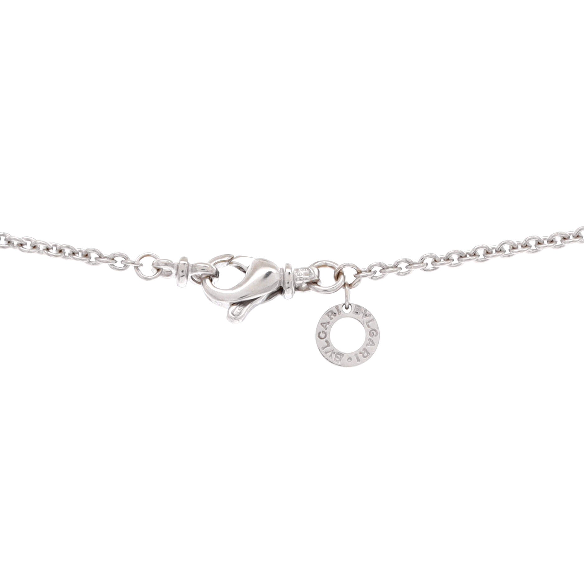 B.Zero1 Pendant Necklace 18K White Gold with Diamonds