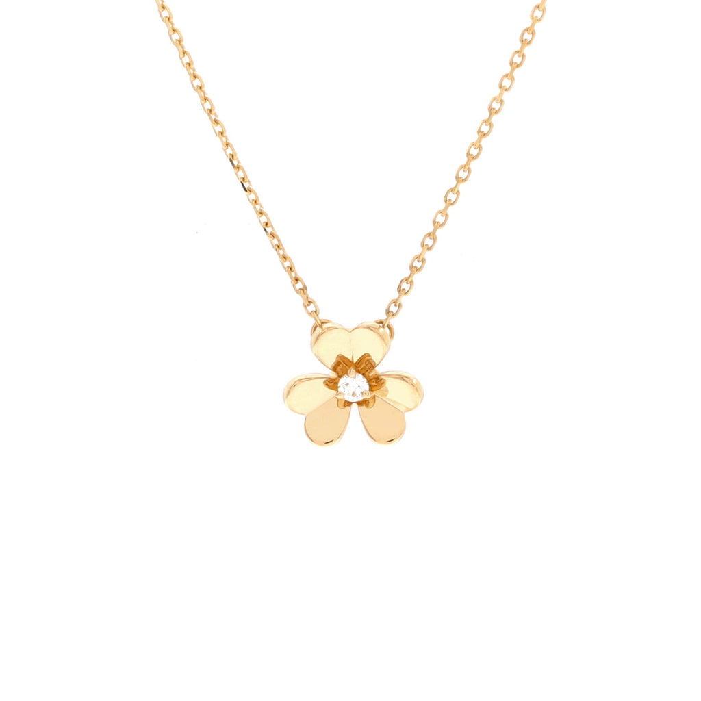 Frivole Pendant Necklace 18K Yellow Gold and Diamond Mini