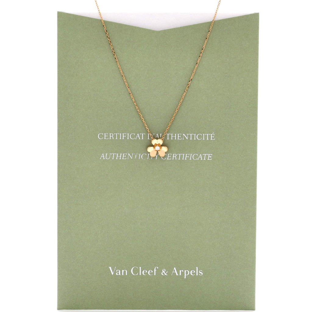 Frivole Pendant Necklace 18K Yellow Gold and Diamond Mini