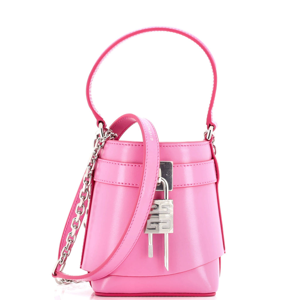 GV Shark Lock Bucket Bag Leather Micro