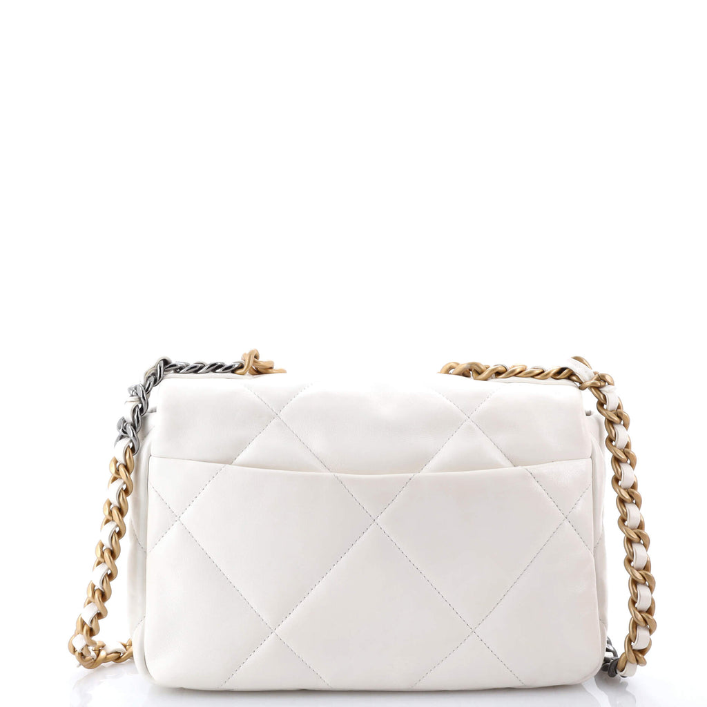 19 Flap Bag Quilted Leather Medium